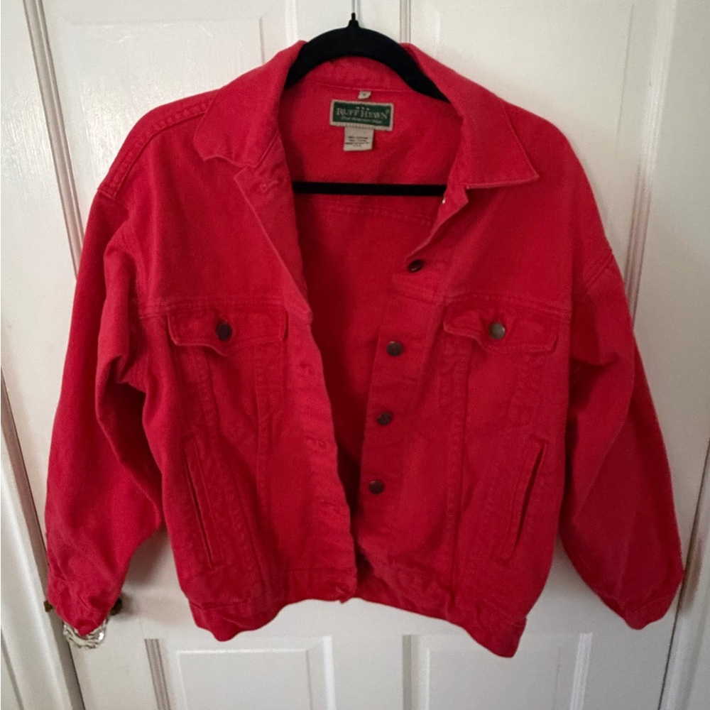 Ruff Hewn red denim jacket